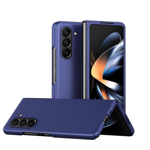 Hudfølelse Støtsikker PC Sammenleggbart Beskyttende Telefondeksel til Samsung Galaxy Z Fold5 (Blå)