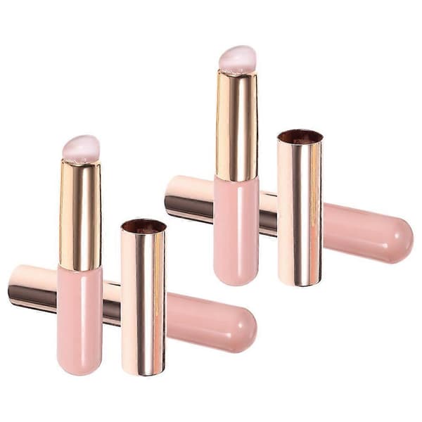 Makeup Silikone Læbebørste Læbestift Applikator 4 Stk. Pink Bærbart Sæt