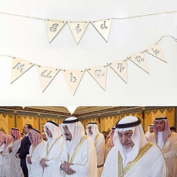 Ramadan Eid Mubarak Træhåndværksplade Dekoration Hjem Ophængningspynt Vedhæng