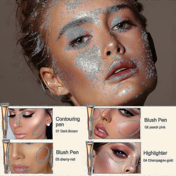 Eelhoe Multifunktionel Makeup Pen Ansigtskontur Skønhedsstift High Light Reparation Blush Multifunktionel Makeup Pen~A