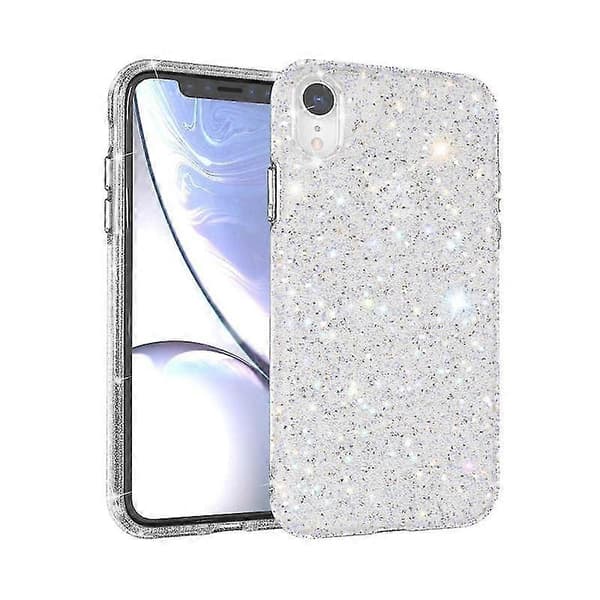 Glansfullt diamantbeskyttelsesdeksel til iPhone Xr (rosa)