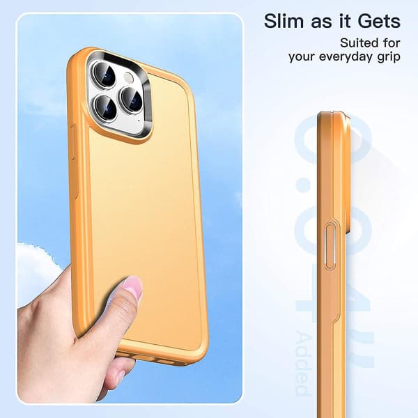 Enfärgat telefonfodral för iPhone 13 Pro Max för iPhone 13 Pro Max Orange