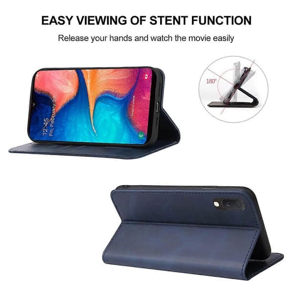 Til Samsung Galaxy A20e Magnetisk Lukning Læder Telefoncover