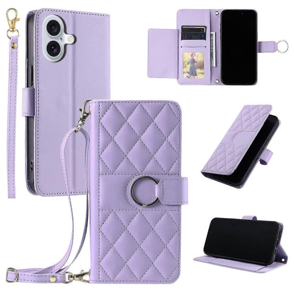 Flipcover til iPhone 17 Magnetisk Læderflip Slank Pung Stativ Kompatibel med iPhone 17