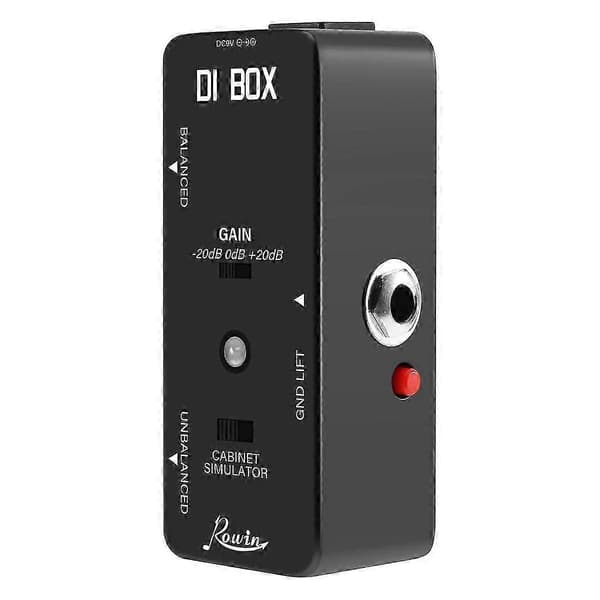 DI BOX LEF-331 Micro-DI med Cab Sim og Gain Gitar Effektpedal Ekte Bypass