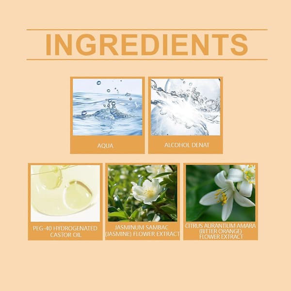 Långvarig apelsinblomma roll-on parfym, elegant fräsch uppfriskande doft, 10 ml resevänlig doft