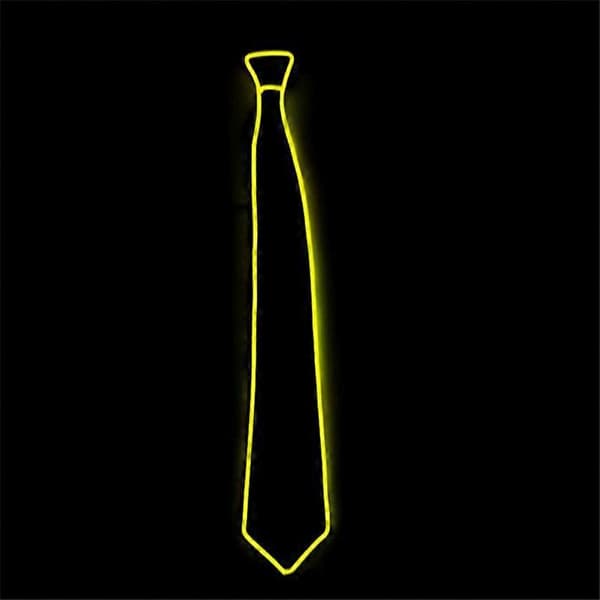 Burning Man Lysende Slips Nyhetsslips for Menn LED Lysende Slips Kostymetilbehør