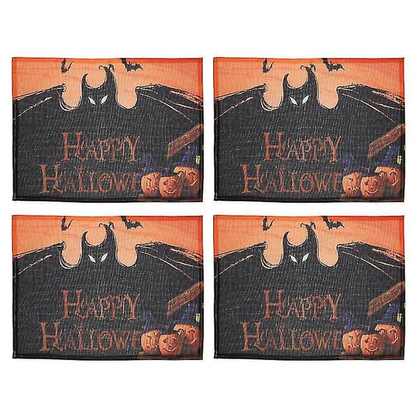 4 stk Halloween-dekkebrikker for Halloween-gaver