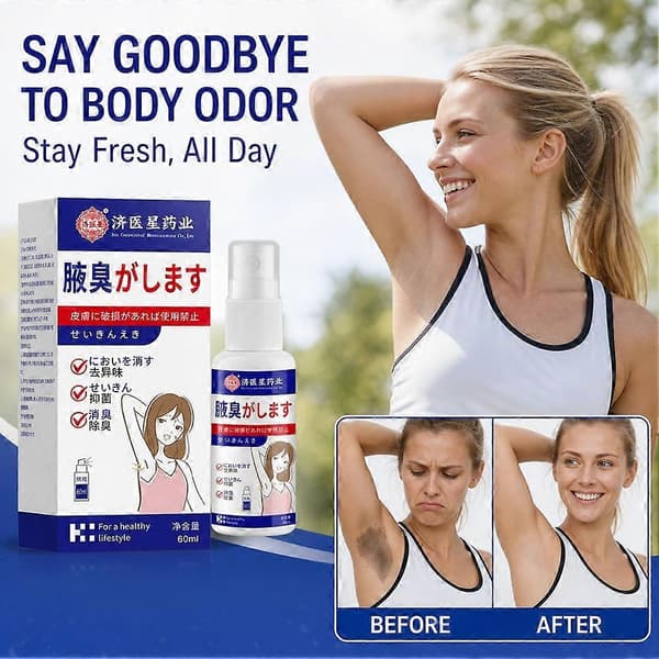 Hong Kong Jiyixing Deodorant Spray til armhuler, Antiperspirant & Deodorant Body Mist 60ml