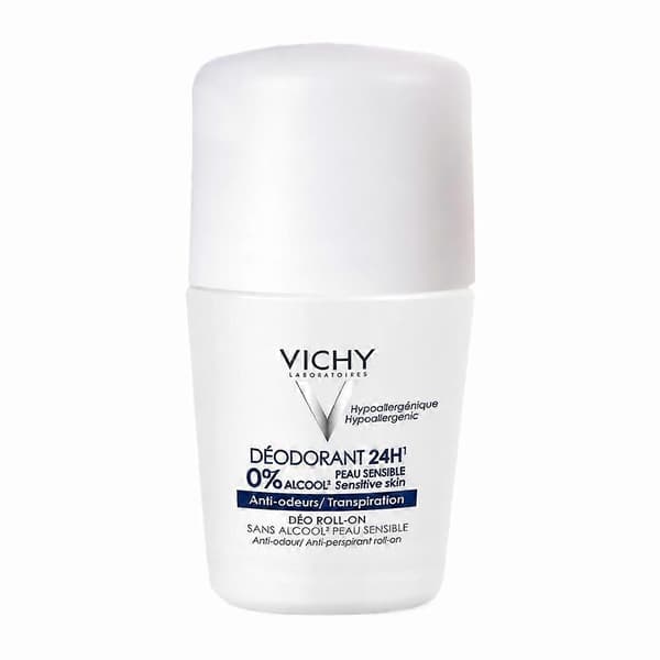 VICHY Deodorant Roll-On - 48t Langvarig og Usynlig Beskyttelse