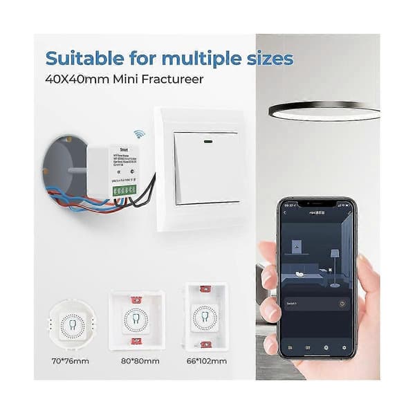 Mini Smart Switch Tuya Zigbee Smart Switch Breaker Stöder Dubbelkontroll Fjärrkontroll App Röst T