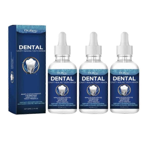 3 stk. 60 ml tandplejeløsning Dentite Cavity Tooth Armor A