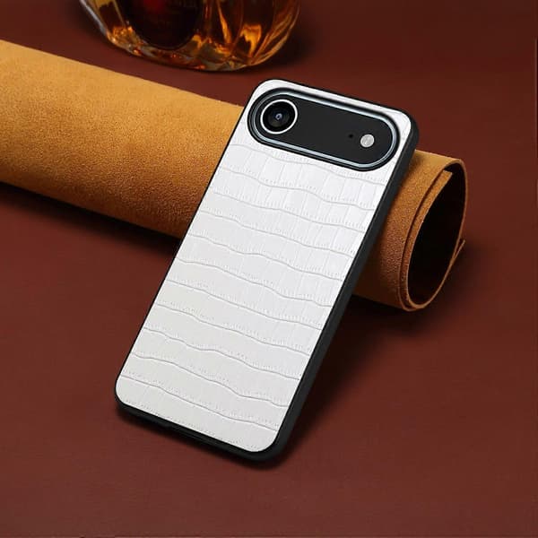 Til iPhone 17 Air Cover Krokodille Tekstur Design Læder Slankt Bagcover