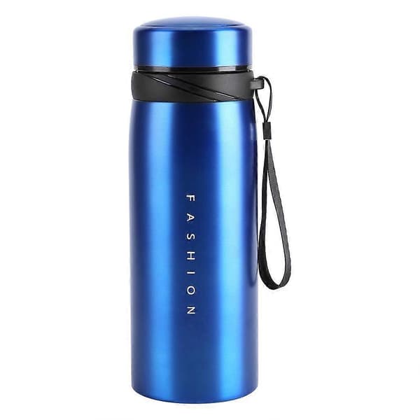 1 x 900 ml termoflaske i rustfritt stål for reisedrikker, te, kaffe (blå)
