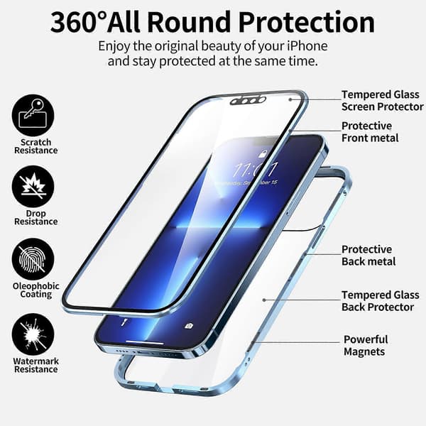 HD magnetisk telefonveske til iPhone 13 Pro Max