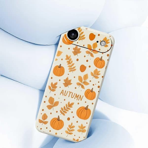 Compatible For iPhone 17 Air Case Autumn Theme Pattern Printing Straight Edge TPU Phone Back Cover