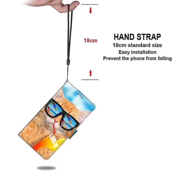 Etui til iPhone 13 Pro Katt som drikker brus mobildeksel
