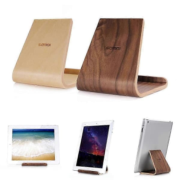 Samdi Træ Anti-Slip Universal Telefon Tablet Stativholder Til iPhone iPad Samsung