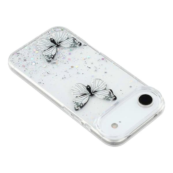 Kompatibel til iPhone 17 Air Case Epoxy PVC Butterfly TPU Aesthetics Telefoncover
