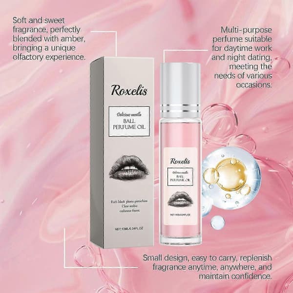 Langvarig Vanilje Rav Roll-On Parfume til Kvinder, Naturlig Elegant Duft, Nem Anvendelse