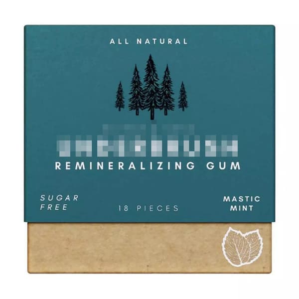 1 låda mastix pepparmynta sockerfritt tuggummi, fräsch andedräkt