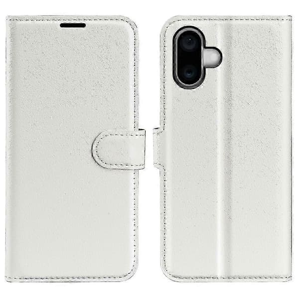 Til iPhone 16 Etui Pung Læder Telefoncover Litchi Tekstur