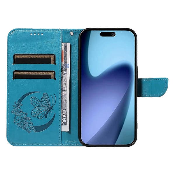 Compatible For iPhone 17 Air Case Butterfly Pattern PU Leather Folio Flip Phone Cover