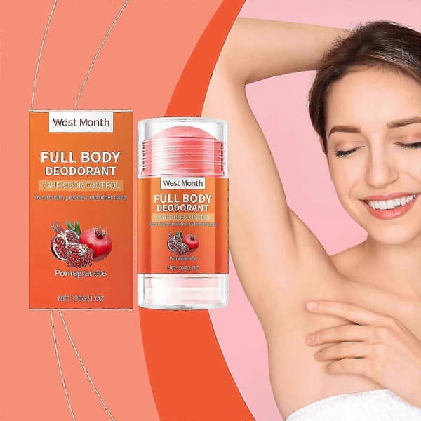 Helkroppsdeodorantstick, Granatäpple, Aluminiumfri, 72 timmars luktkontroll