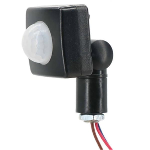 220V Mini Människokropp Infraröd Sensor Infraröd Kroppssensor Strömbrytare LED Strålkastare PIR Rörelsesensor Justerbar Svart