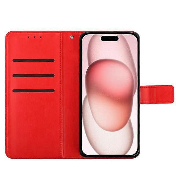 iPhone 17 Blompräglat Läderfodral