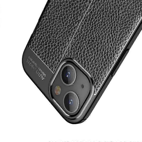 Til iPhone 13 Litchi tekstur TPU stødsikkert etui (sort)