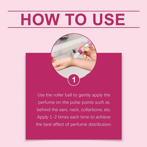 Rose Damparfym Roll-On 10ml, Fräsch Långvarig Rosdoft för Par, Resevänlig