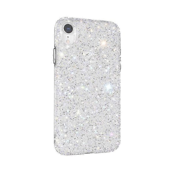 Glansfullt diamantbeskyttelsesdeksel til iPhone Xr (rosa)
