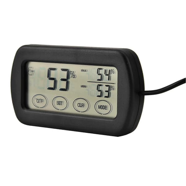 LCD-skærm æginkubator krybdyrtank digitalt termometer hygrometer