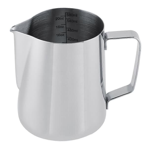 600 ml målekanne i rustfritt stål, melkeskummer, for latte