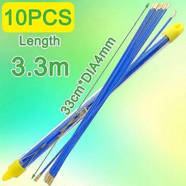 13\" Elektrisk kabeldragare, 10-delars glasfiberstavset, infällbart installationskit för plastkablar