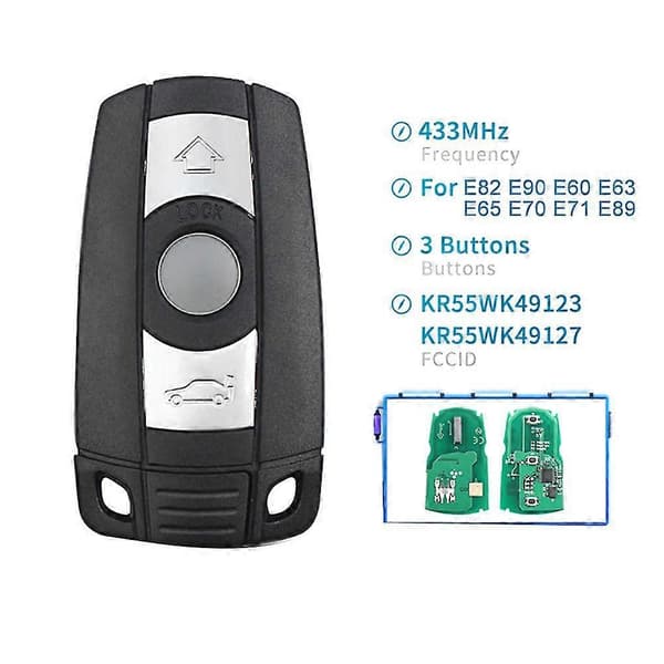 Bilfjernkontroll Smartnøkkel for 1/3/5/7-serie E90 E91 E92 E60 Bil Nøkkelfri Kontroll ID46 PCF7945 Sender SZRH