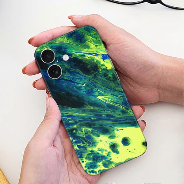 Skin Wrap Grøn Mærkat Kompatibel med iPhone 16 (16)