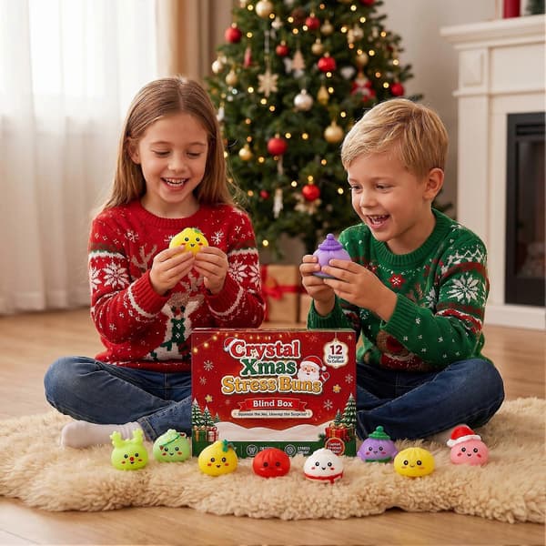 Squishy julekalender, myke TPR-fidget-leker til julefesten