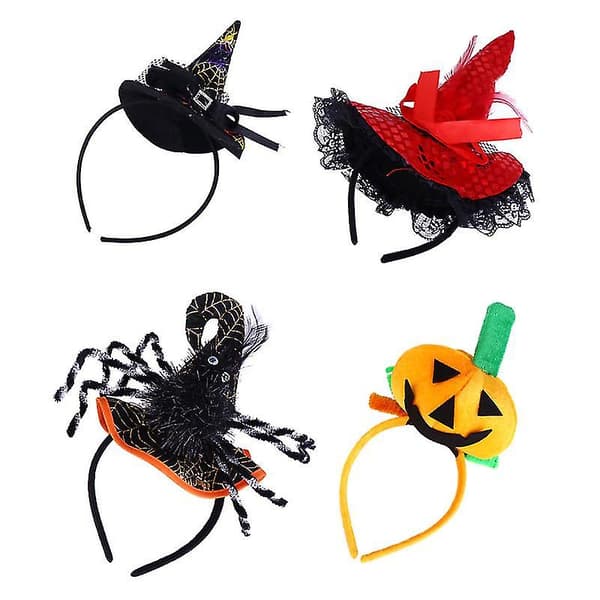 4 stk. Halloween hårbånd til Halloween-udsmykning