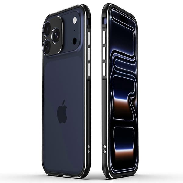Til iPhone 17 Pro Max Bumper Case Telefonramme uden bagside med linsebeskyttelse