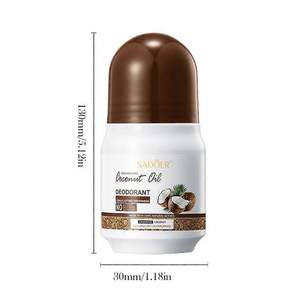 Roll-on Antiperspirant Deodorant - 48 timmars luktskydd närande kokosnötsessens resestorlek