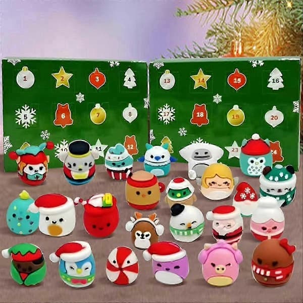24 dagers julekalender med minifigurer, leker til julekalender, strømpefyll