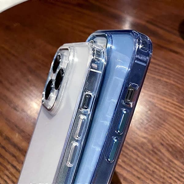 For iPhone 13 Pro Klart Telefondeksel Linserammebeskyttelse PC + TPU Støtsikkert Deksel