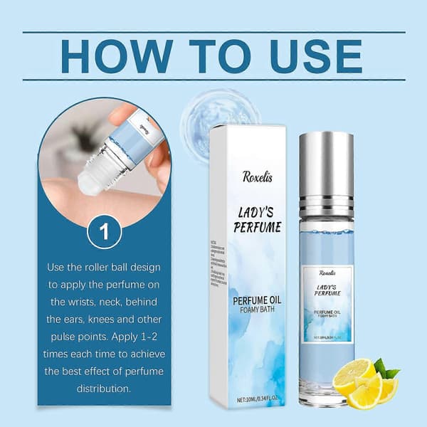 Fresh Blue Parfyme, Langvarig Lett Duft for Par, 10 ml Duft