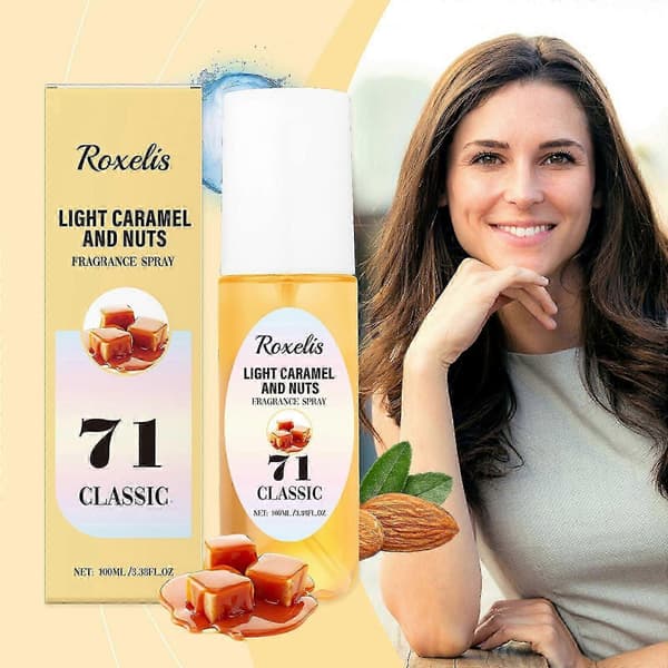 Roxelis Karamell Kroppsduftspray, Langvarig Frisk Elegant Kroppsduft
