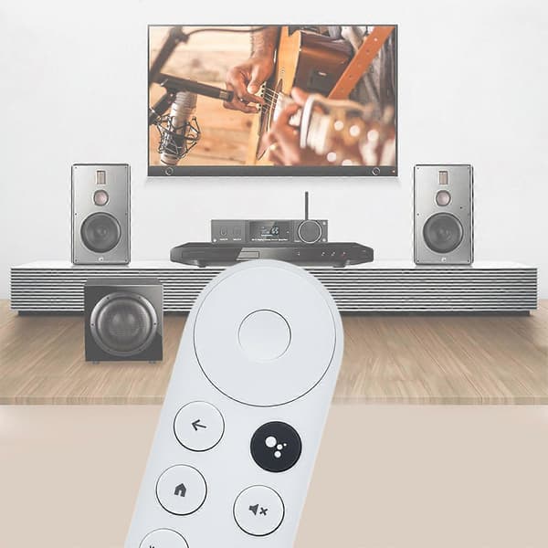 BT Voice Remote Control for 2020 GoogleChromecast 4K Snow G9N9N Replacement