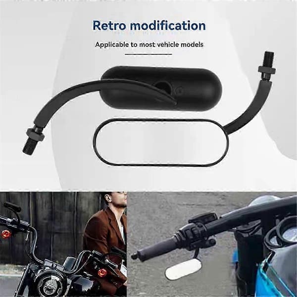 Universal Motorcykel M10 Backspegel Klassisk Retro för Softail Glide Touring A
