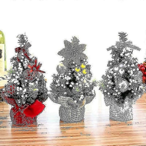 Julepynt 20 cm miniatyr juletre, lite kunstig juletre til bord