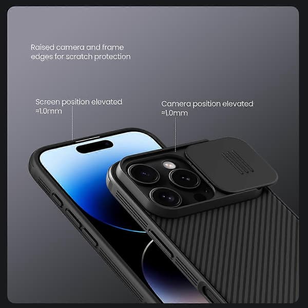 CamShield Pro Skydelåg til iPhone 16 Pro Max Ultra Elegant, Sort